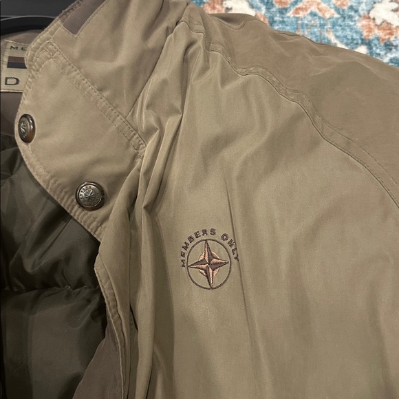 Members Only Bomber Puffer Jacket Down Feather Vintage - Picture 2 of 7